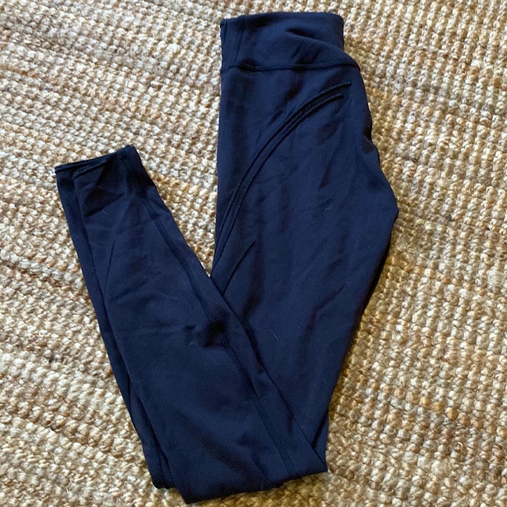 Lululemon high waisted leggings with ribbing